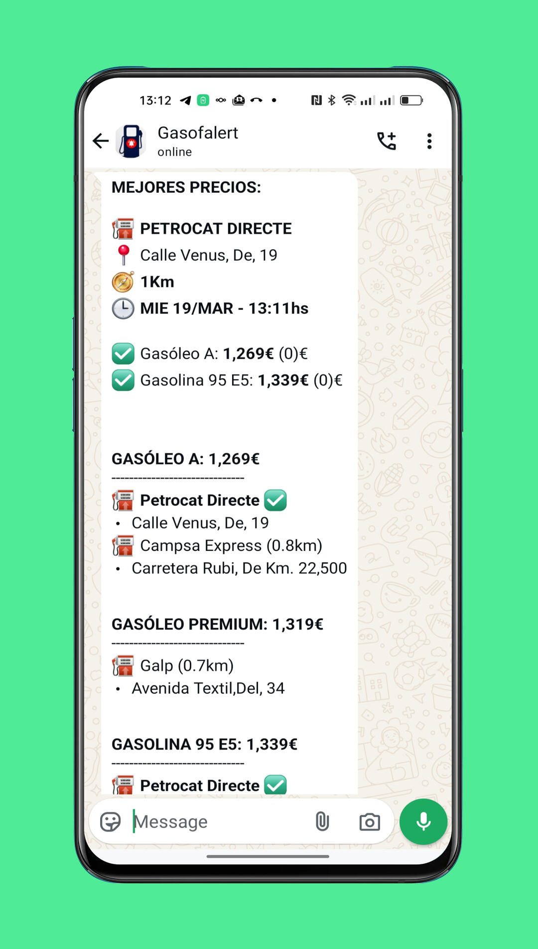 Comparativa de precios